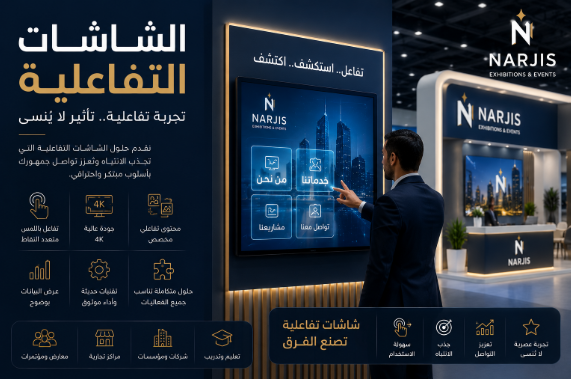 الشاشات التفاعلية للمعارض والفعاليات